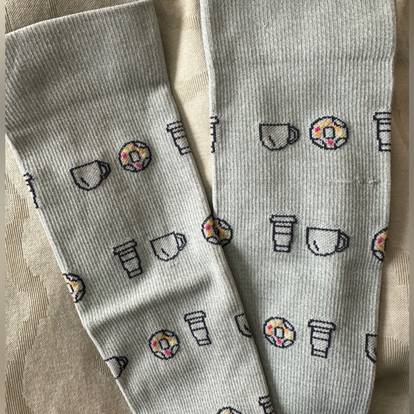 FIGS Compression Socks Size Small S Coffee STAT Donuts nursing medical grey - Picture 2 of 7